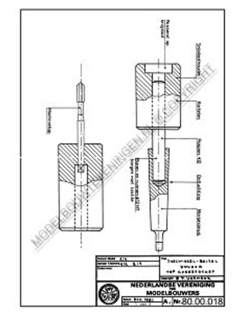 MBT Snelwisselbeitelhouder+draadsnijgereedschap - Bouwtekening Schaal 1 : XX (80.00.018)