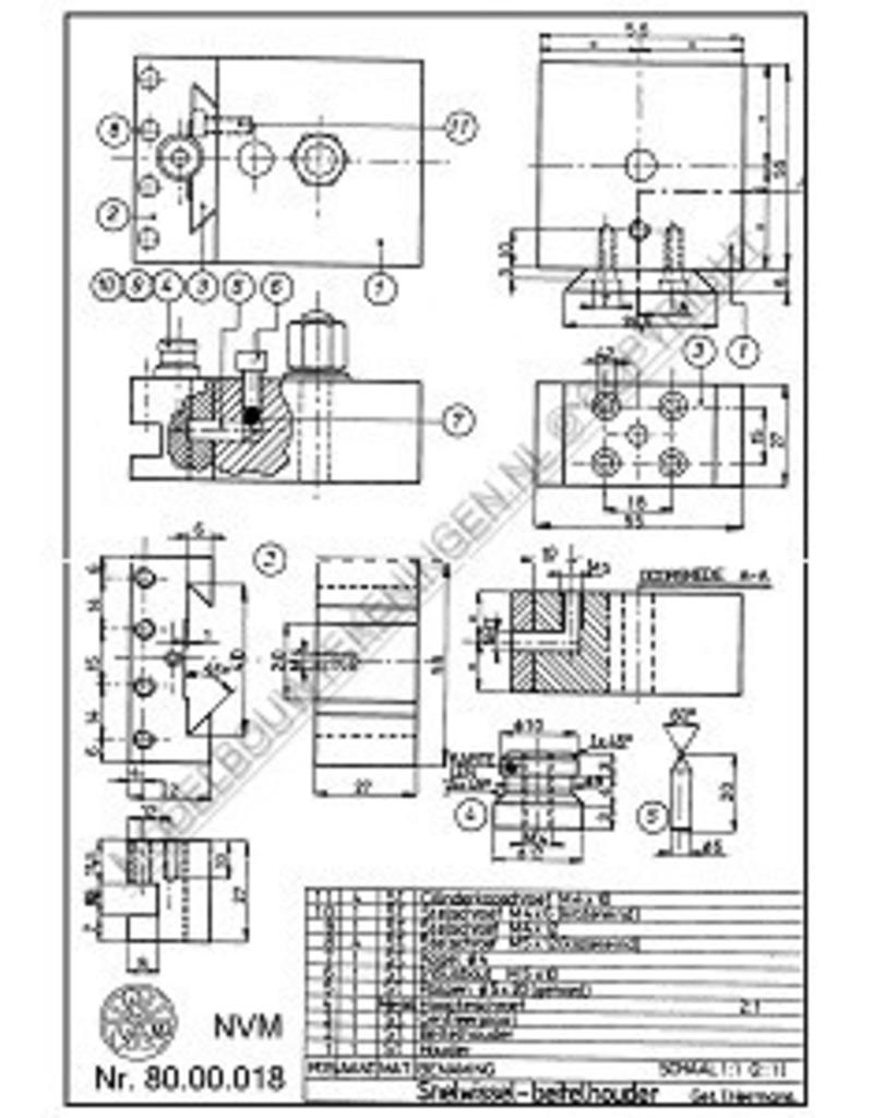 MBT Schnellwechsel-Meißelhalter+Gewindeschneidwerkzeug - Bauzeichnung Maßstab 1 : XX (80.00.018)