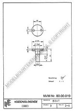MBT Revolver draaibank - Bouwtekening Schaal 1 : XX (80.00.019)