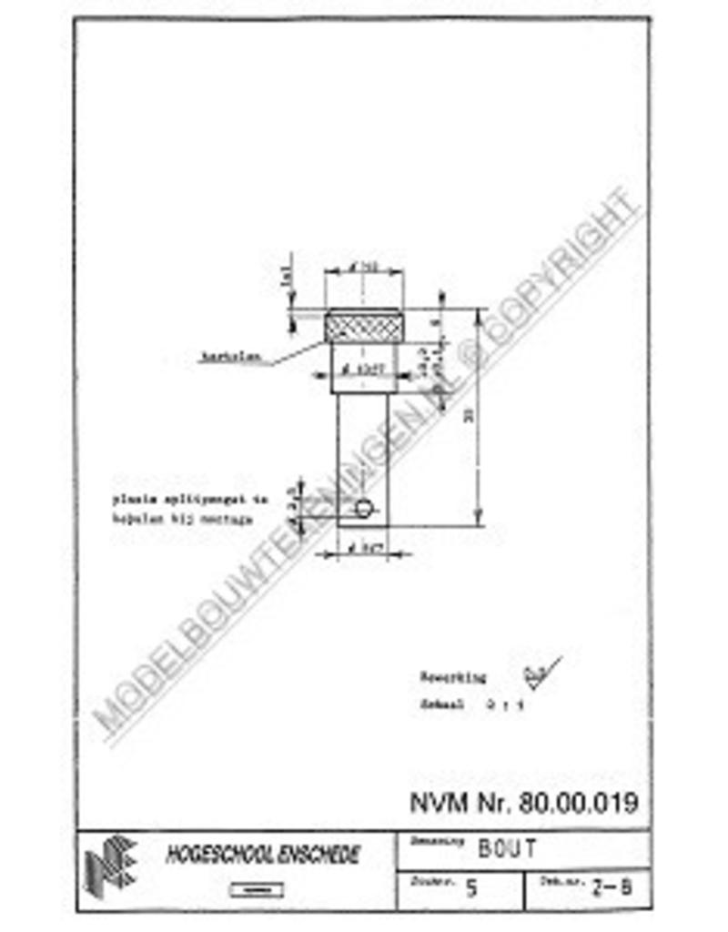 MBT Revolver draaibank - Bouwtekening Schaal 1 : XX (80.00.019)