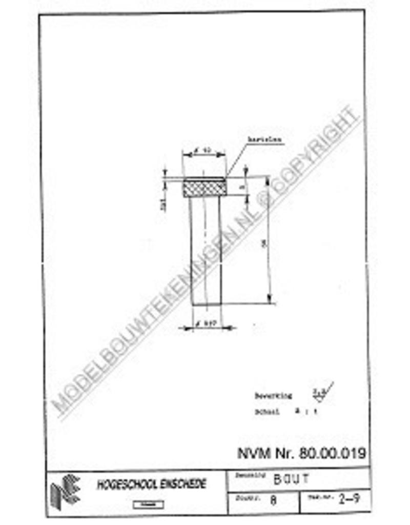 MBT Revolver draaibank - Bouwtekening Schaal 1 : XX (80.00.019)