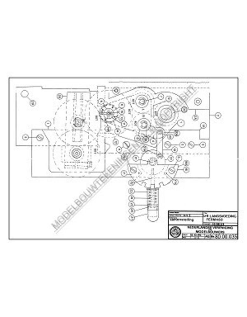 MBT Langsvoeding voor voeding Ferm 450 draaibank - Bouwtekening Schaal 1 : XX (80.00.035)