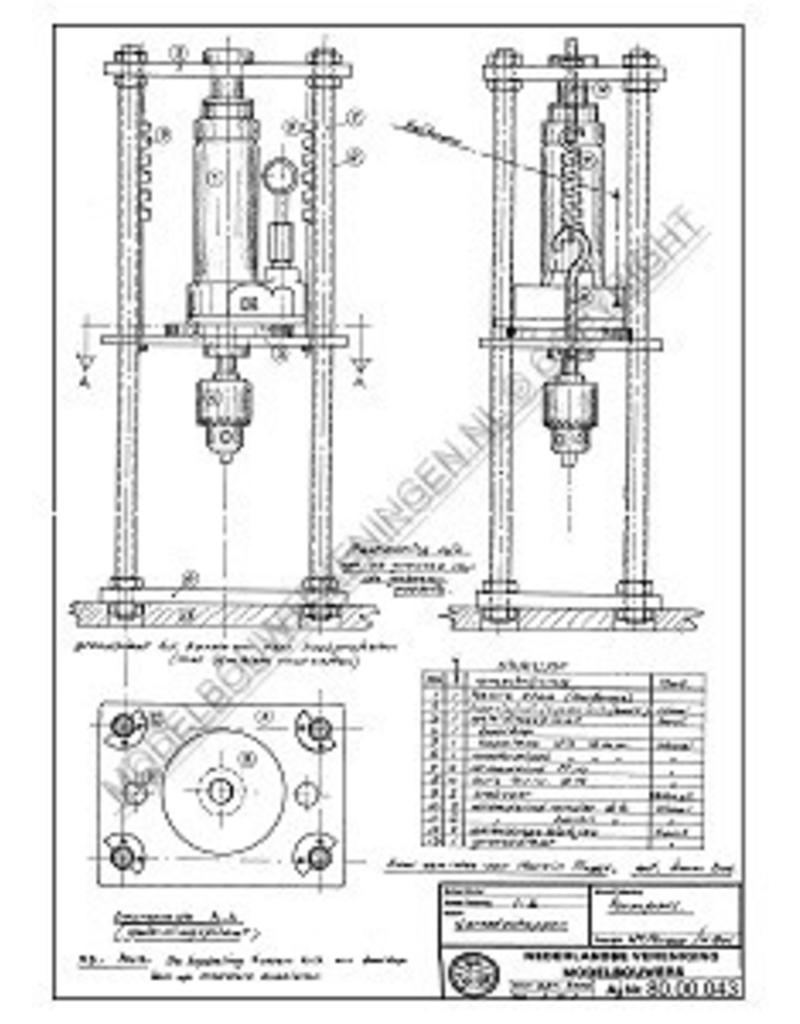 MBT Vormpers - Bouwtekening Schaal 1 : XX (80.00.043)