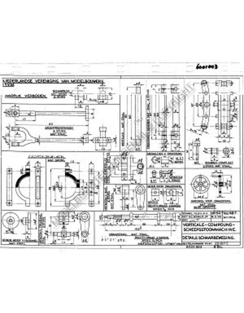 MBT Verticale compound scheepsstoommachine - Bouwtekening Schaal 1 : N/A (60.01.003)
