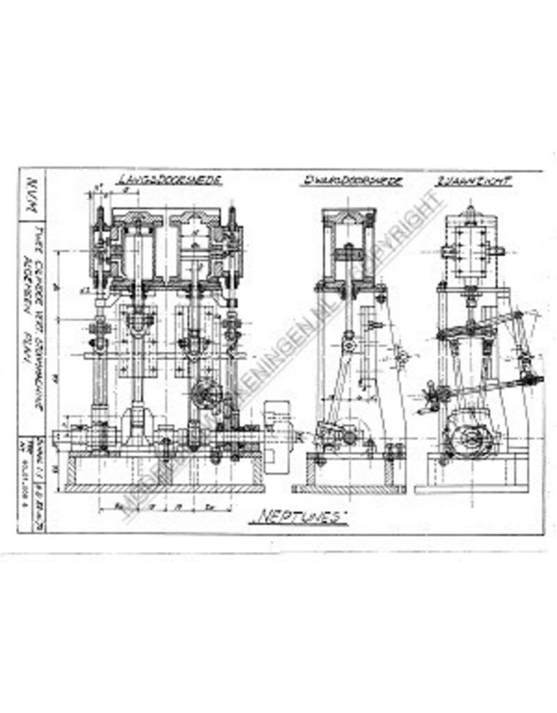 NVM 60.01.008 stoomplant, vert. 1- en 2-cilindermachine met ketel en hulpapparatuur