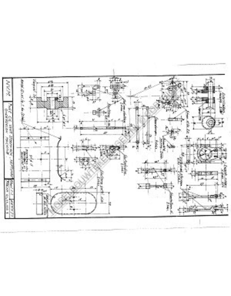 MBT Dampfanlage, stehende 1- und 2-Zylindermaschine mit Kessel und Hilfsausrüstung - Bauzeichnung Maßstab 1 : N/A (60.01.008)
