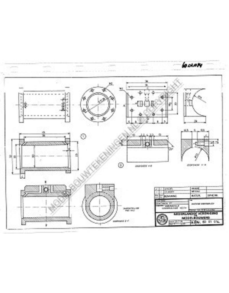 MBT Horizontale stoommachine Vesta - Bouwtekening Schaal 1 : N/A (60.01.014)
