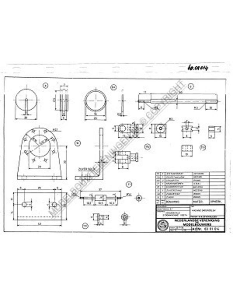 MBT Horizontale stoommachine Vesta - Bouwtekening Schaal 1 : N/A (60.01.014)