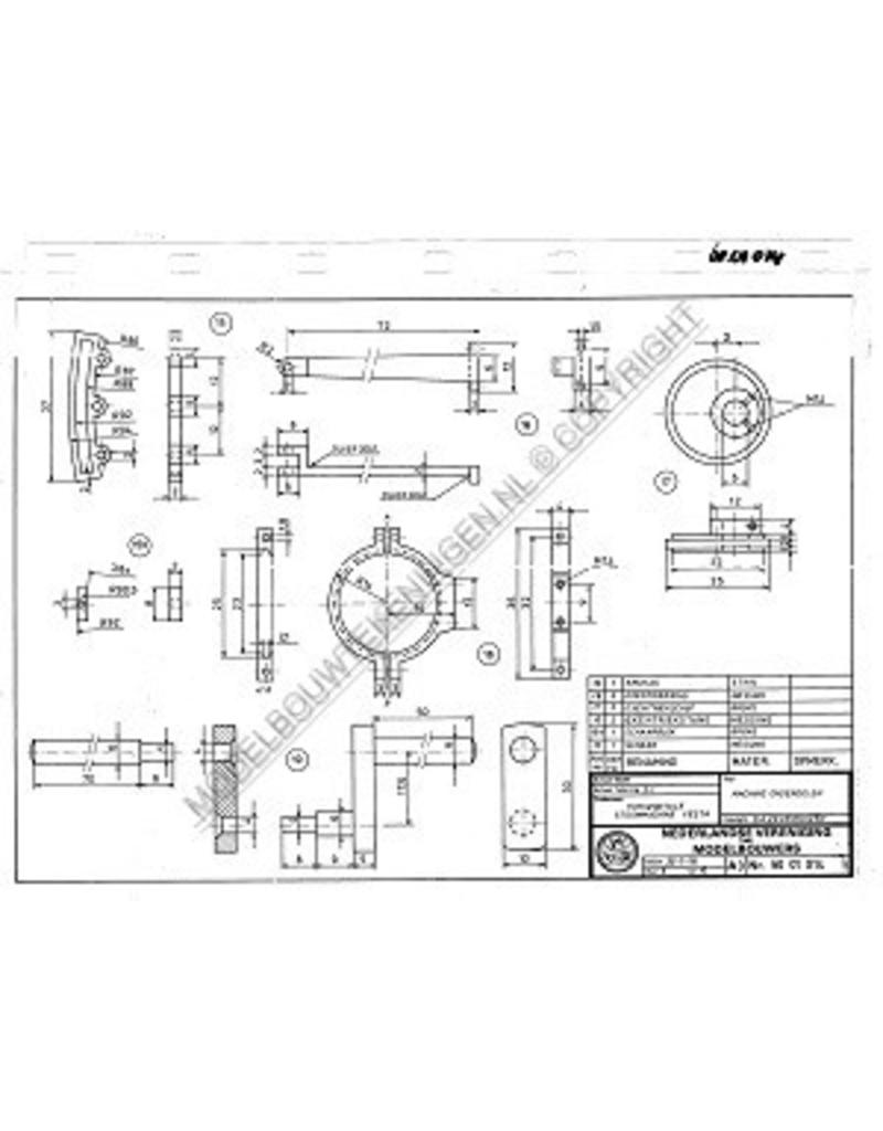 MBT Horizontale stoommachine Vesta - Bouwtekening Schaal 1 : N/A (60.01.014)