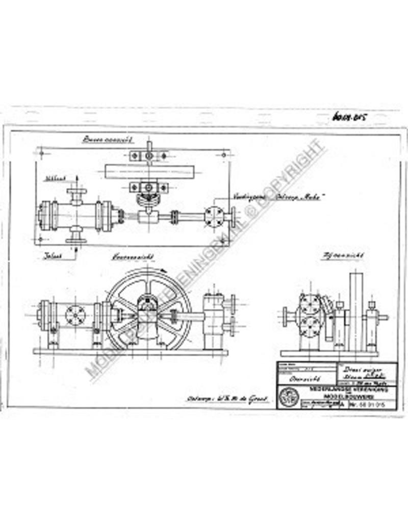 MBT Draaizuiger stoommachine met voedingspomp - Bouwtekening Schaal 1 : N/A (60.01.015)