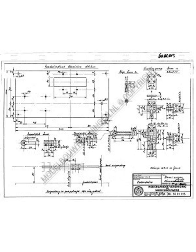 MBT Draaizuiger stoommachine met voedingspomp - Bouwtekening Schaal 1 : N/A (60.01.015)