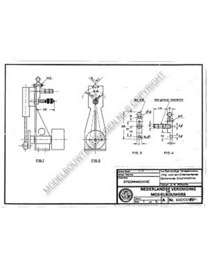 NVM 60.01.016 enkelwerkende osillerende verticale stoommachine