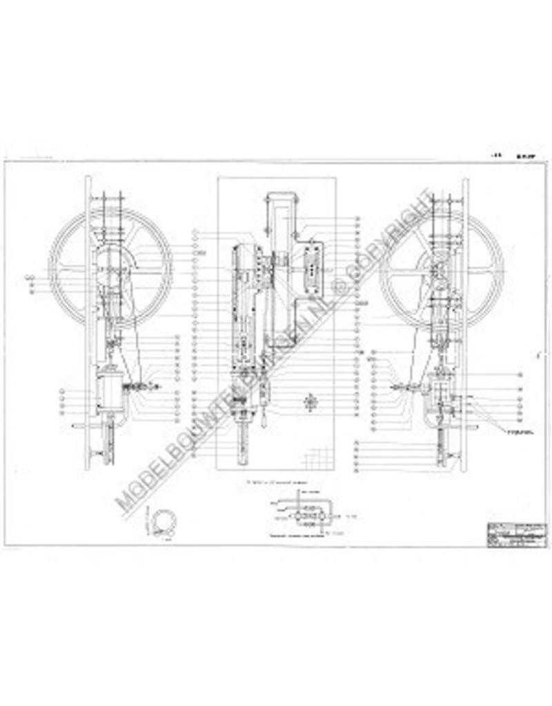 MBT Horizontale Dampfmaschine Bromo - Bauzeichnung Maßstab 1 : N/A (60.01.018)