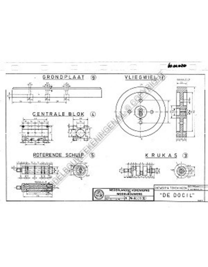 MBT 12 Zyl. Dampfmaschine Docil - Bauzeichnung Maßstab 1 : N/A (60.01.020)