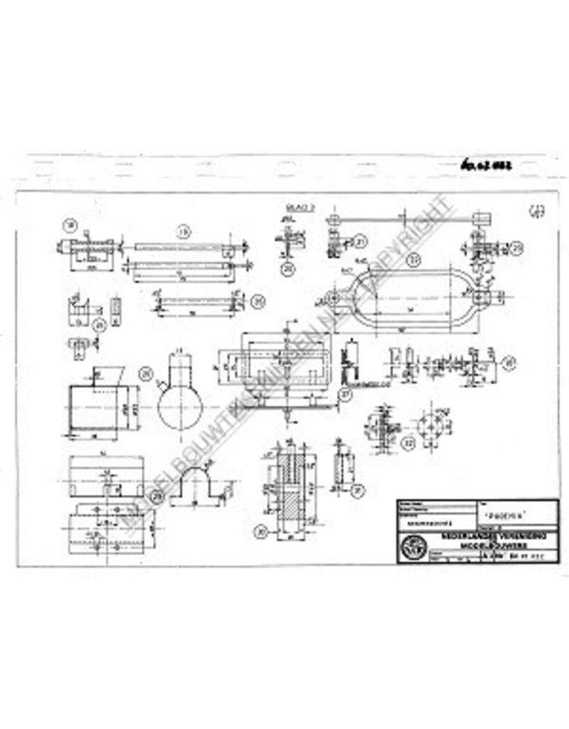 MBT Schnelllaufende 2-Zyl. Dampfmaschine Phoenix mit Kessel - Bauzeichnung Maßstab 1 : N/A (60.01.022)