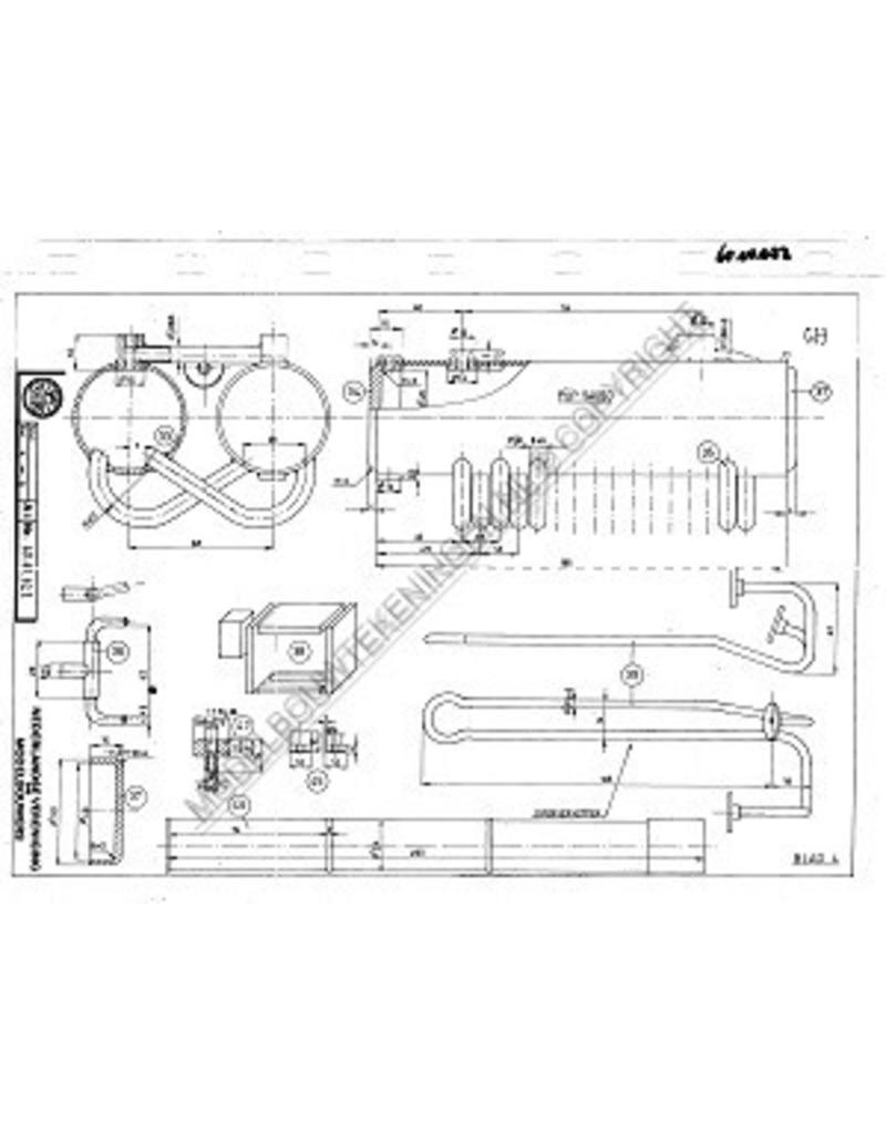 MBT Snellopende 2 cyl. stoommachine Phoenix met ketel - Bouwtekening Schaal 1 : N/A (60.01.022)