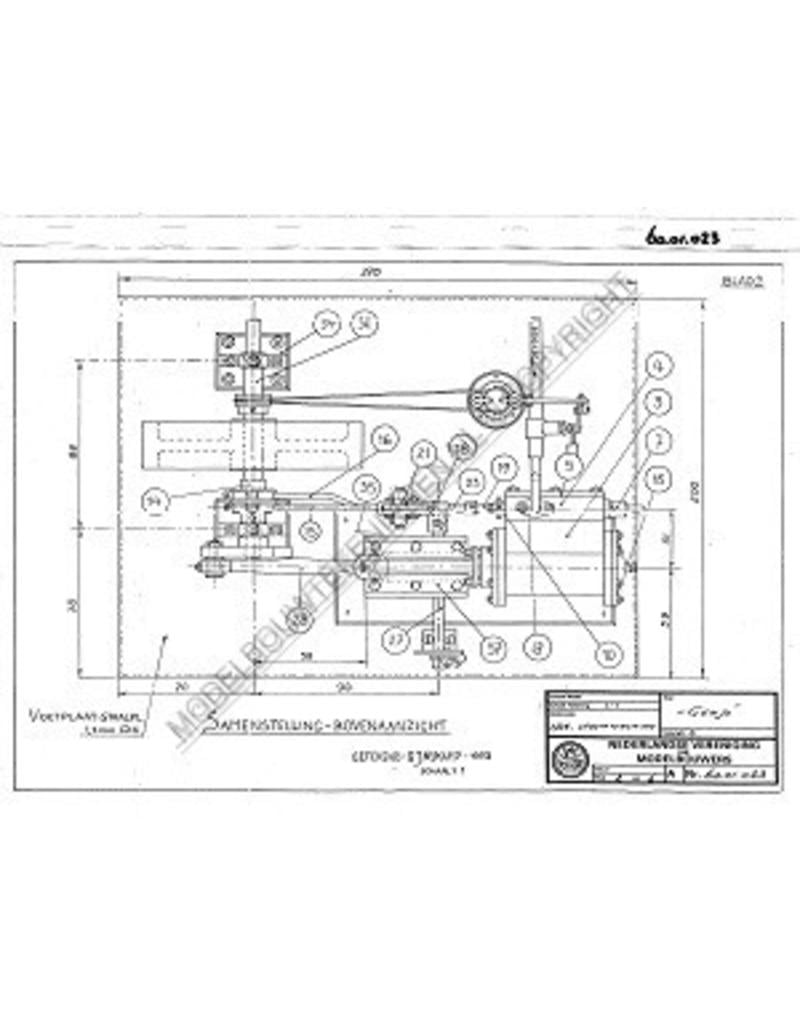 MBT Horizontale Dampfmasch. Genjo - Bauzeichnung Maßstab 1 : N/A (60.01.023)