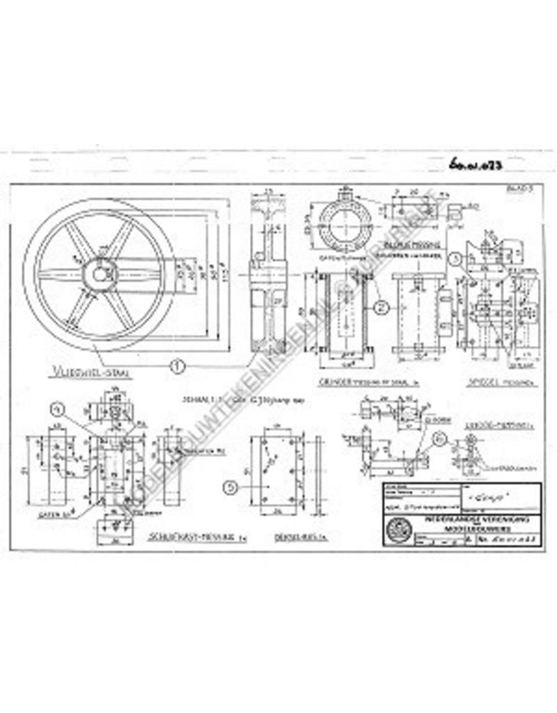 MBT Horizontale stoommach. Genjo - Bouwtekening Schaal 1 : N/A (60.01.023)