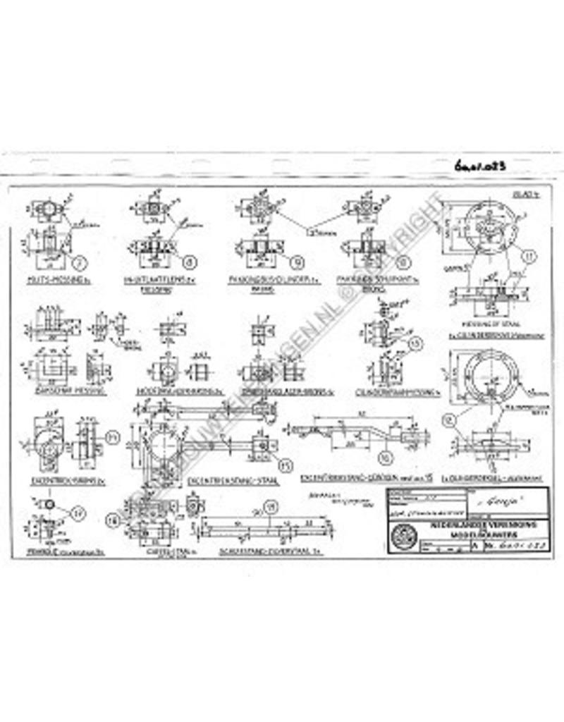 MBT Horizontale stoommach. Genjo - Bouwtekening Schaal 1 : N/A (60.01.023)
