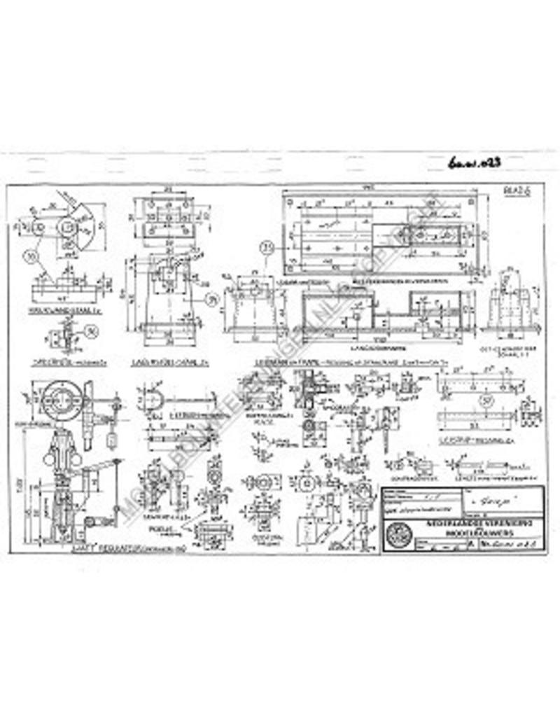 MBT Horizontale stoommach. Genjo - Bouwtekening Schaal 1 : N/A (60.01.023)