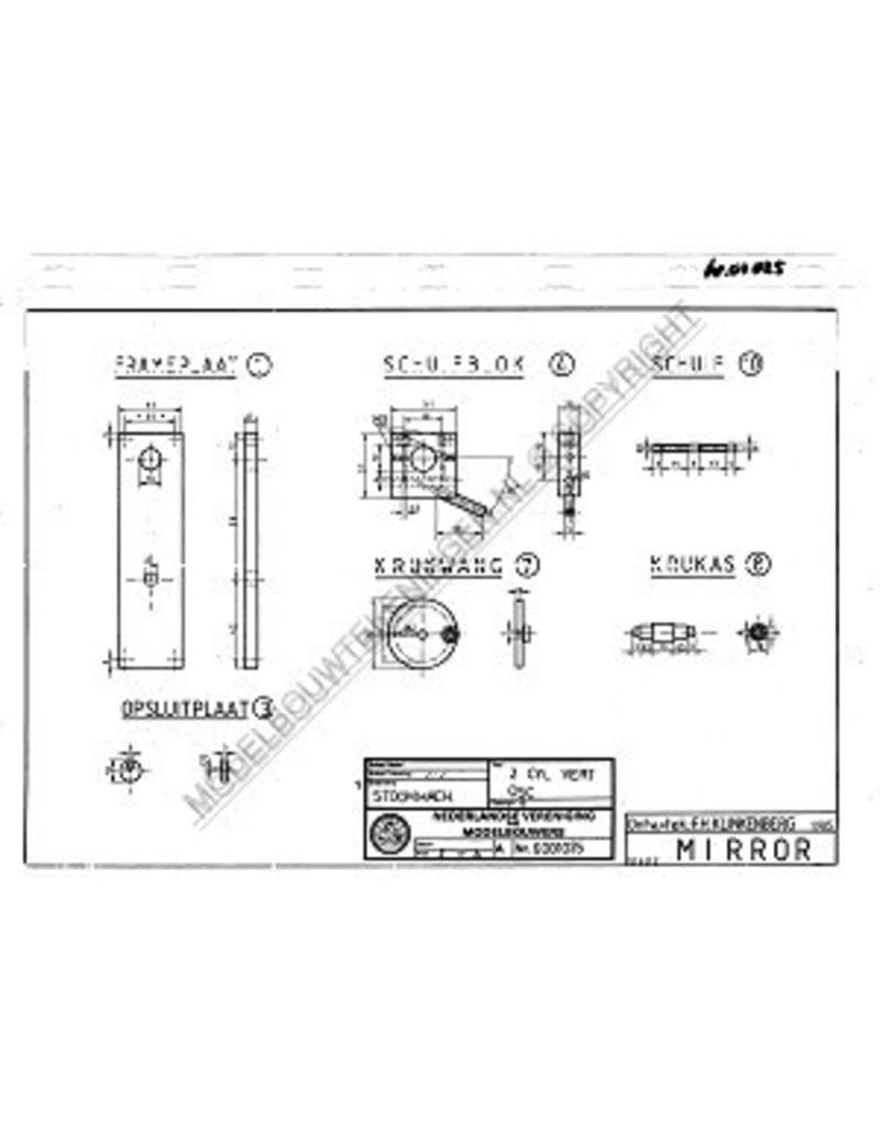 NVM 60.01.025 Mirror, verticale 2 cil. oscillerende stoommachine