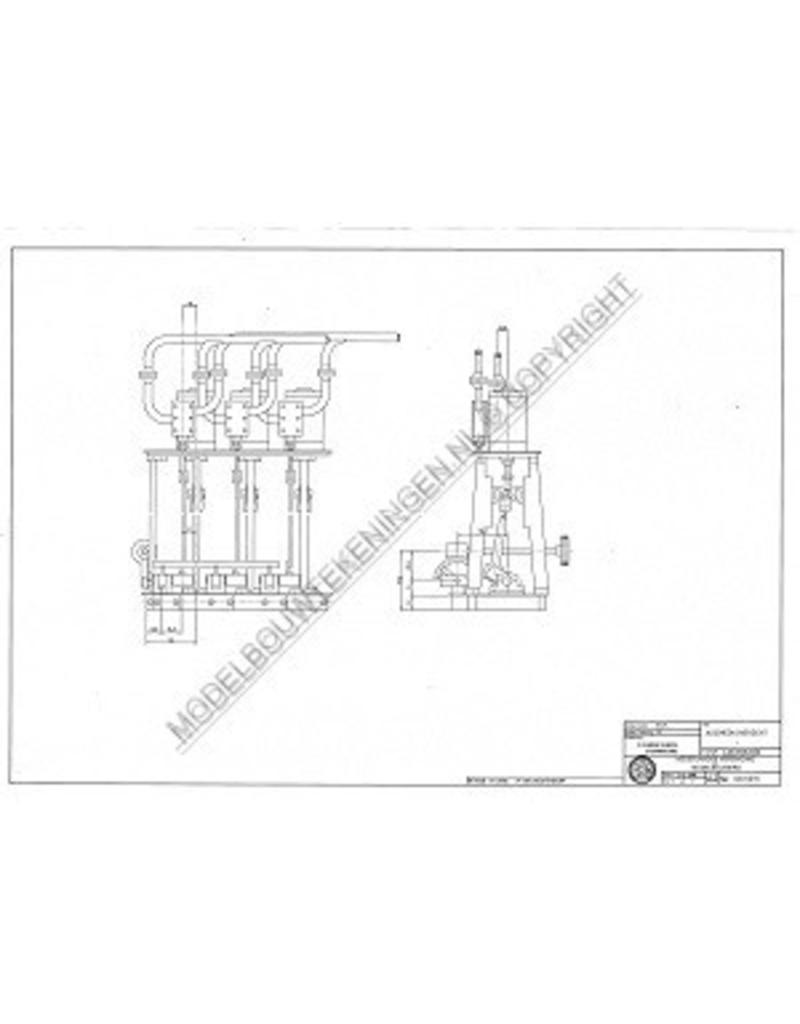 NVM 60.01.031 3 cilinder stoommachine met Hackworth stoomverdeling