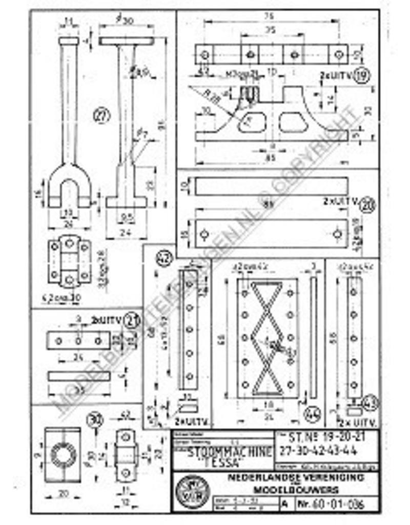 MBT Hor. Dampfmaschine "Tessa" - Bauzeichnung Maßstab 1 : N/A (60.01.036)