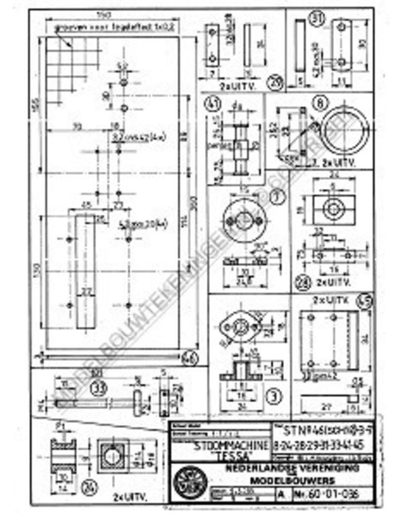 MBT Hor. Dampfmaschine "Tessa" - Bauzeichnung Maßstab 1 : N/A (60.01.036)