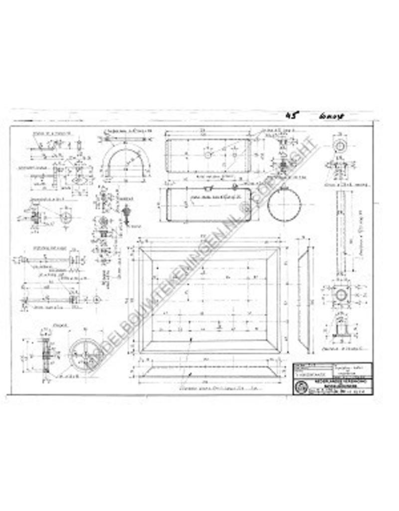 MBT 1 cil. Osc. stoommachine met ketel "'t Horizontaaltje" - Bouwtekening Schaal 1 : N/A (60.01.038)