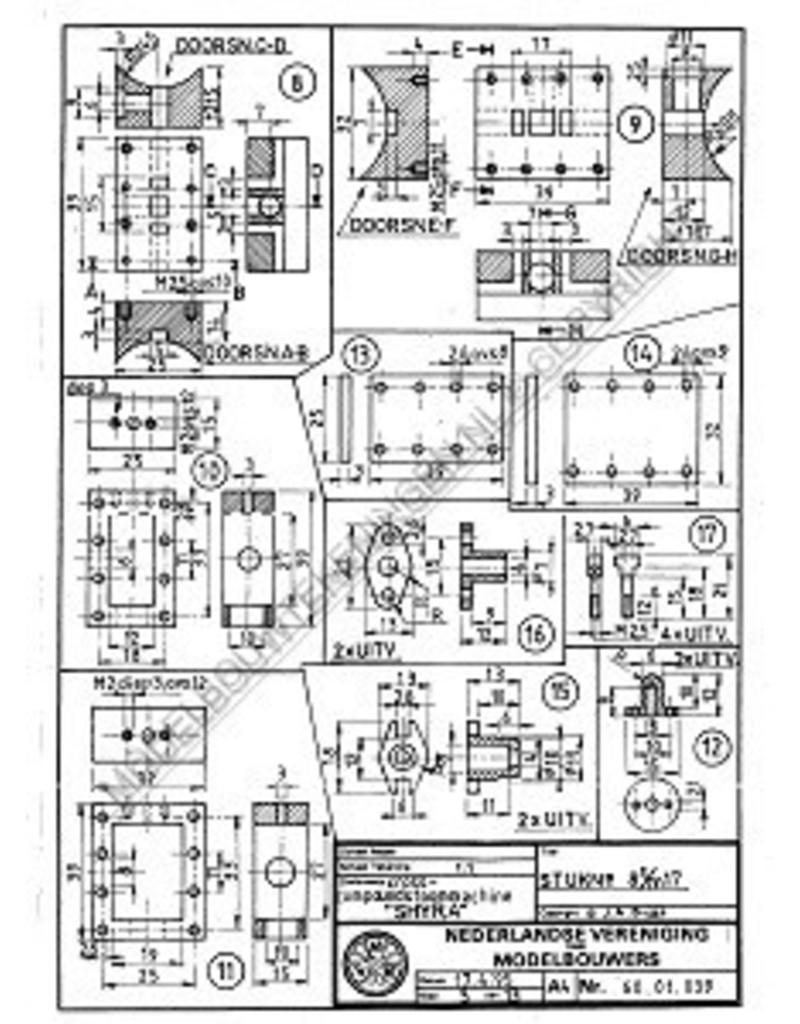 MBT cross-compoundstoommachine "Shyra" - Bouwtekening Schaal 1 : N/A (60.01.039)