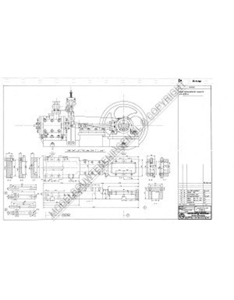 MBT Horizontale Dampfmaschine "Ajax" - Bauzeichnung Maßstab 1 : N/A (60.01.041)