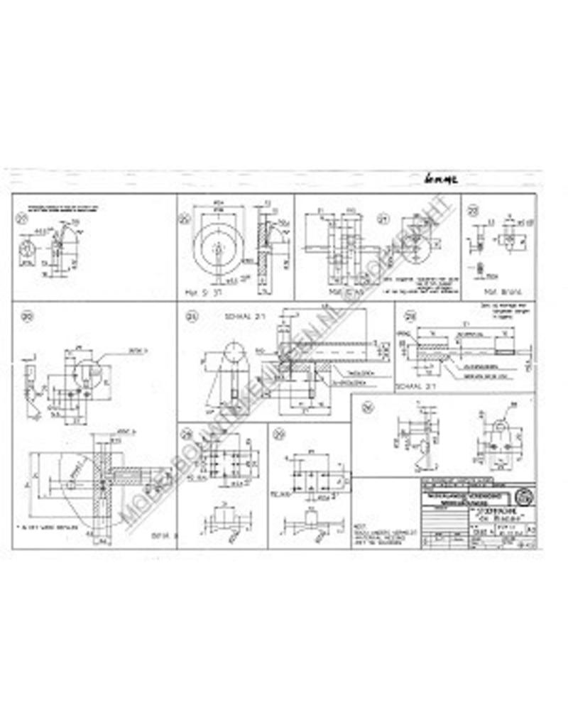 MBT Horizontale stoommachine "Rianne" met ketel - Bouwtekening Schaal 1 : N/A (60.01.042)