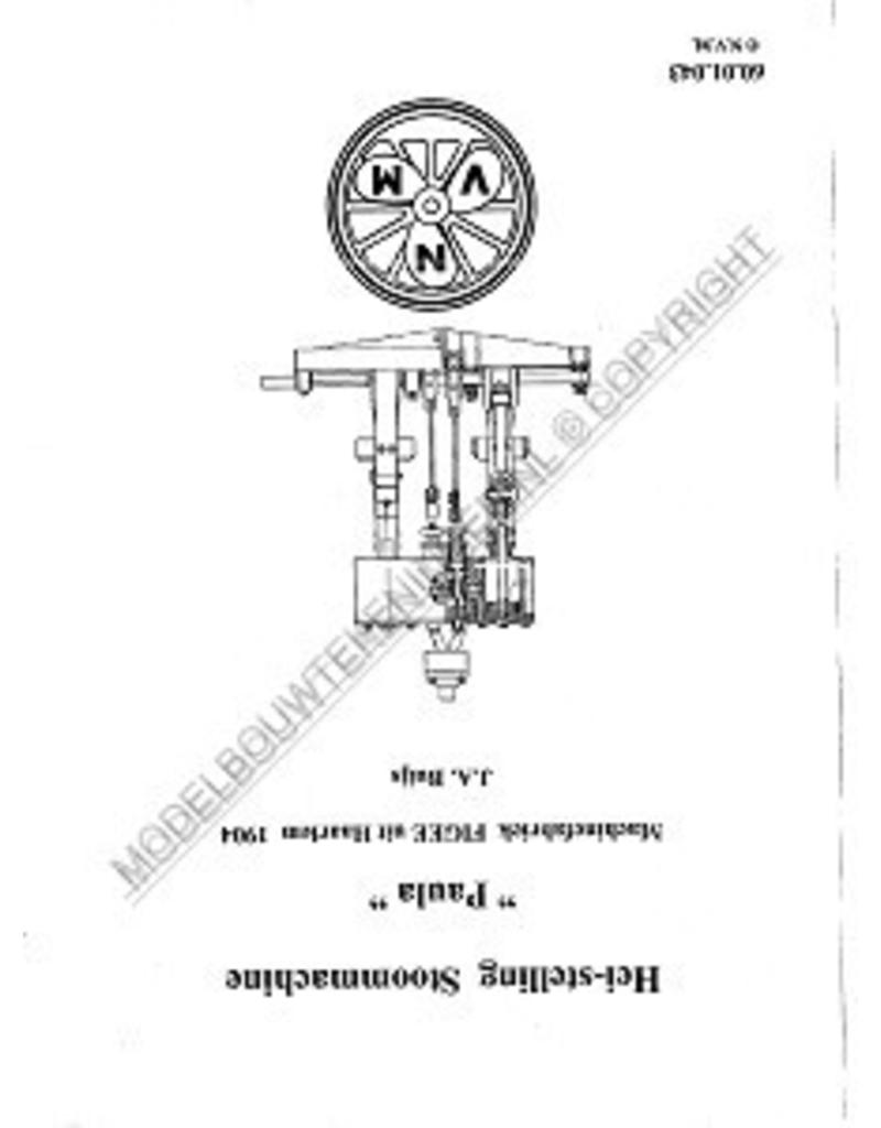 MBT 2-cilinder verticale stoommachine "Paula" - Bouwtekening Schaal 1 : N/A (60.01.043)