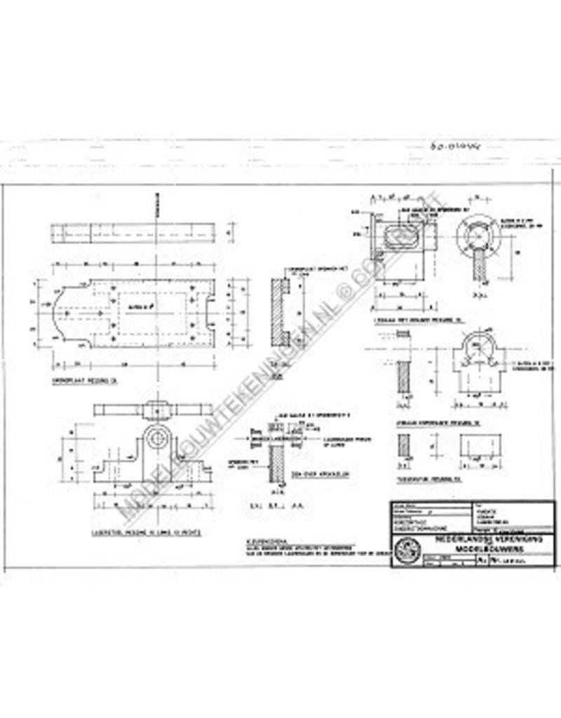 MBT 1-cilinder horizontale stoommachine - Bouwtekening Schaal 1 : N/A (60.01.044)