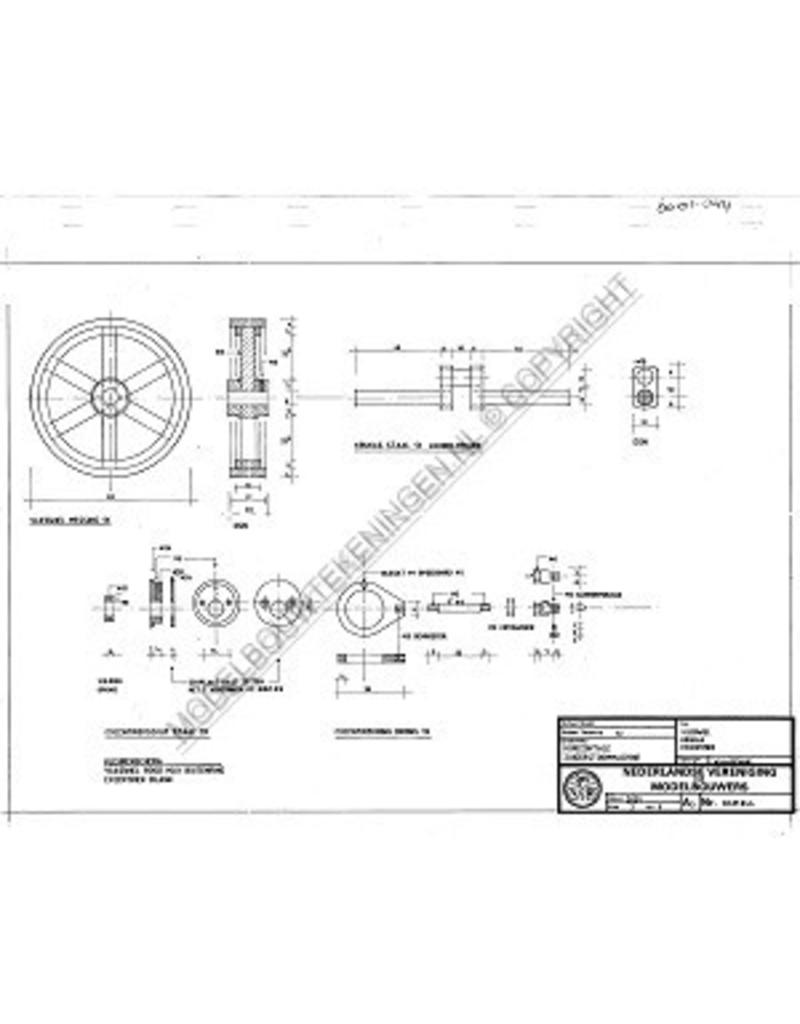 MBT 1-Zylinder horizontale Dampfmaschine - Bauzeichnung Maßstab 1 : N/A (60.01.044)