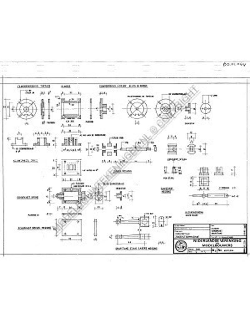 MBT 1-Zylinder horizontale Dampfmaschine - Bauzeichnung Maßstab 1 : N/A (60.01.044)
