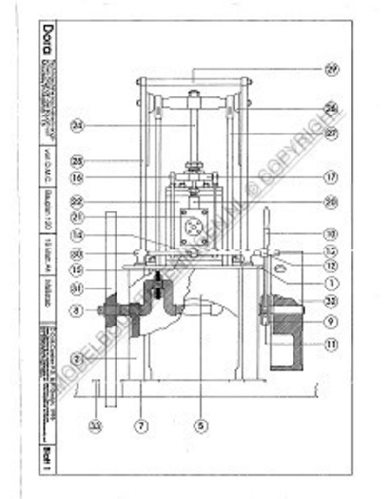 NVM 60.01.049 tafelstoommachine "Dora" volgens Maudsley