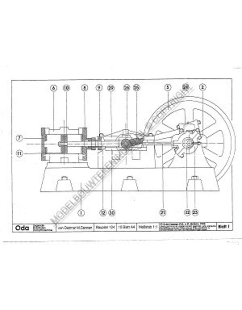 NVM 60.01.050 horizontal Dampfmaschine Oda