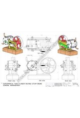 MBT CD-Tweecilinder schommelzuiger-stoommachine; tekeningen en animaties - Bouwtekening Schaal 1 : N/A (60.01.054)