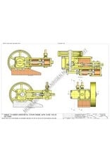 MBT Horizontale 1-Zylinder Dampfmaschine - Bauzeichnung Maßstab 1 : N/A (60.01.055)