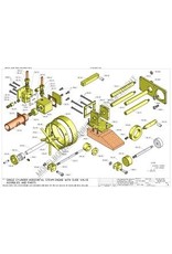 MBT CD-1-Zylinder horizontale Dampfmaschine - Bauzeichnung Maßstab 1 : N/A (60.01.055/A)