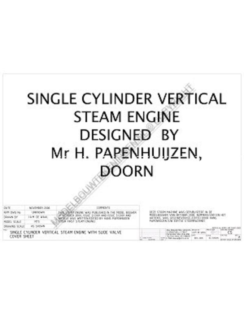 MBT Vertikale ?ncilinder stoommachine - Bouwtekening Schaal 1 : N/A (60.01.056/A)