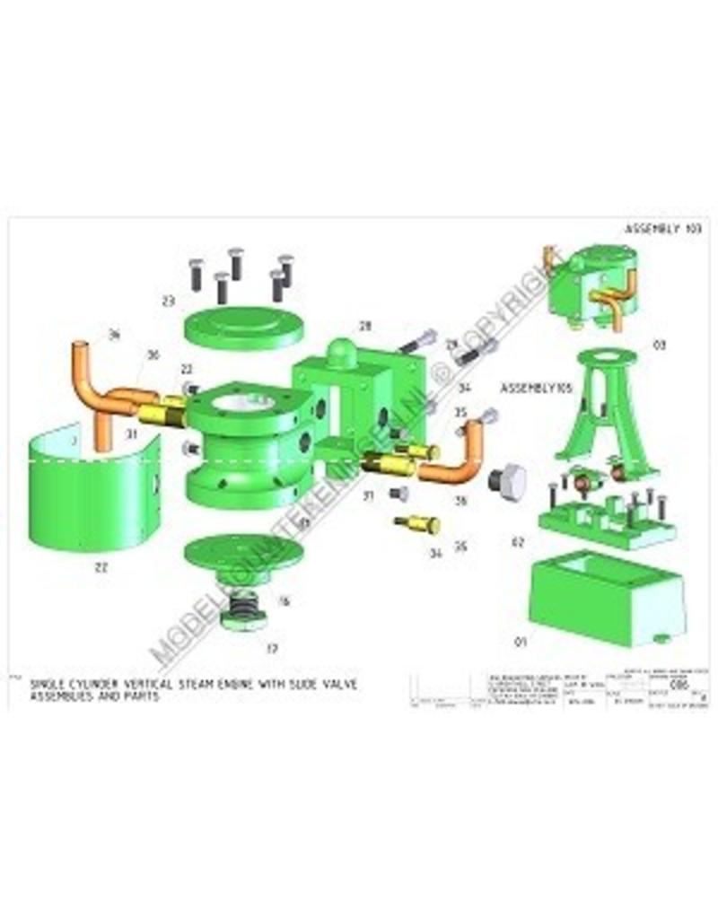 MBT Vertikale ?ncilinder stoommachine - Bouwtekening Schaal 1 : N/A (60.01.056/A)