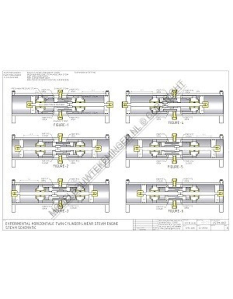 MBT Zweizylinder-Linear-Dampfmaschine - Bauzeichnung Maßstab 1 : N/A (60.01.058/A)
