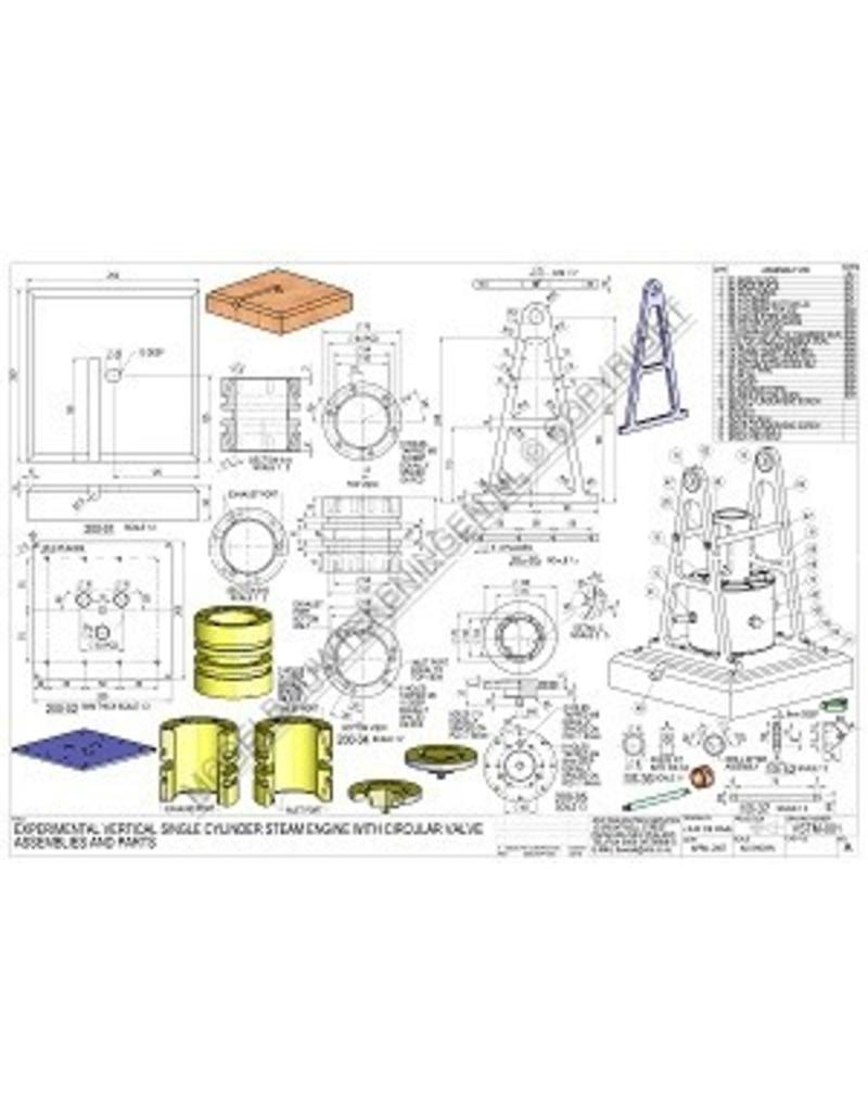 MBT CD - Experimentele stoommachine met ringvormige schuif - Bouwtekening Schaal 1 : N/A (60.01.059)