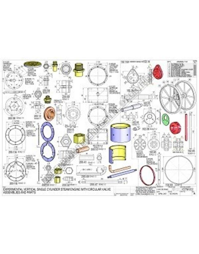 MBT CD - Experimentele stoommachine met ringvormige schuif - Bouwtekening Schaal 1 : N/A (60.01.059)