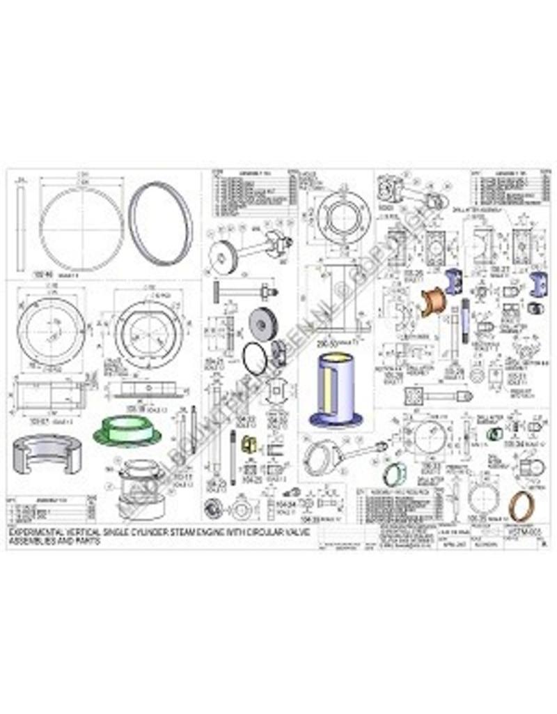 MBT CD - Experimentele stoommachine met ringvormige schuif - Bouwtekening Schaal 1 : N/A (60.01.059)