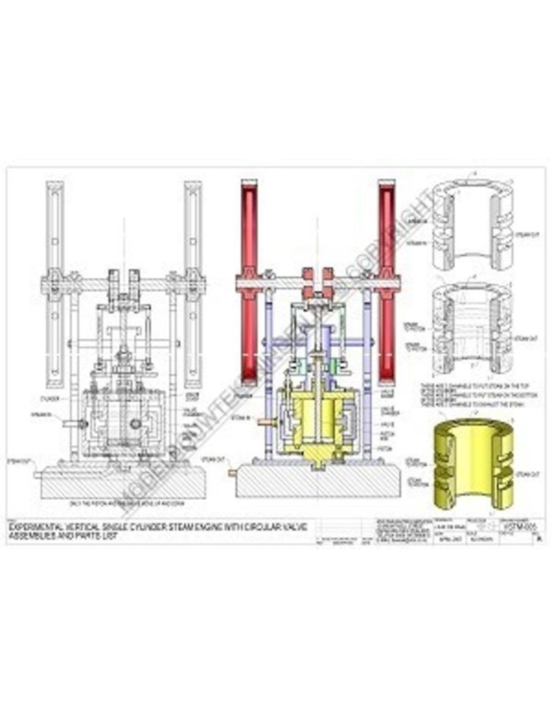 MBT CD - Experimentele stoommachine met ringvormige schuif - Bouwtekening Schaal 1 : N/A (60.01.059)