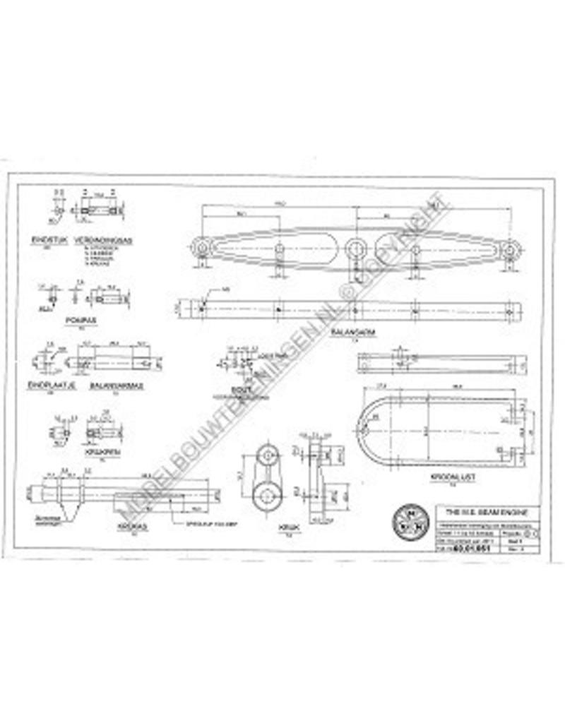 MBT ME Beam Engine - Balancierdampfmaschine - Bauzeichnung Maßstab 1 : N/A (60.01.061)