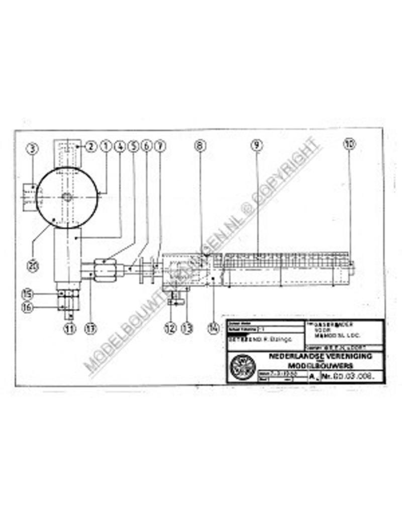 NVM 60.03.006 gasbrander voor Mamod stoomlocomotief
